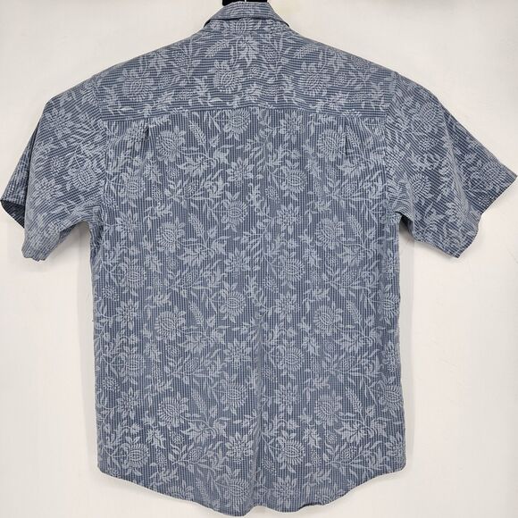 Hobie Shirt Mens Medium Blue Floral Striped Button Up Polynosic Rayon Vintage M‎ - Picture 5 of 12